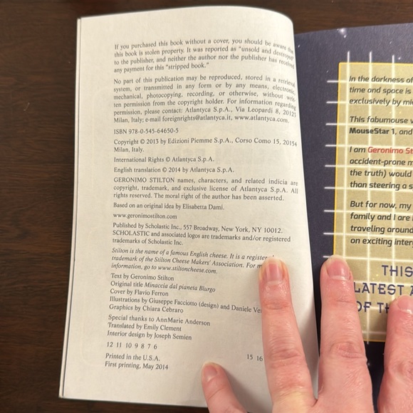 🎁5/$10🎁Geronimo Stilton Spacemice Alien Escape, paperback, 2014 - Picture 5 of 8